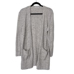 Madewell Grey Open Front Cardigan With Pockets, Women’s Size M